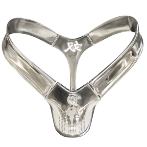 A metal chastity belt, detachable front shield, customized